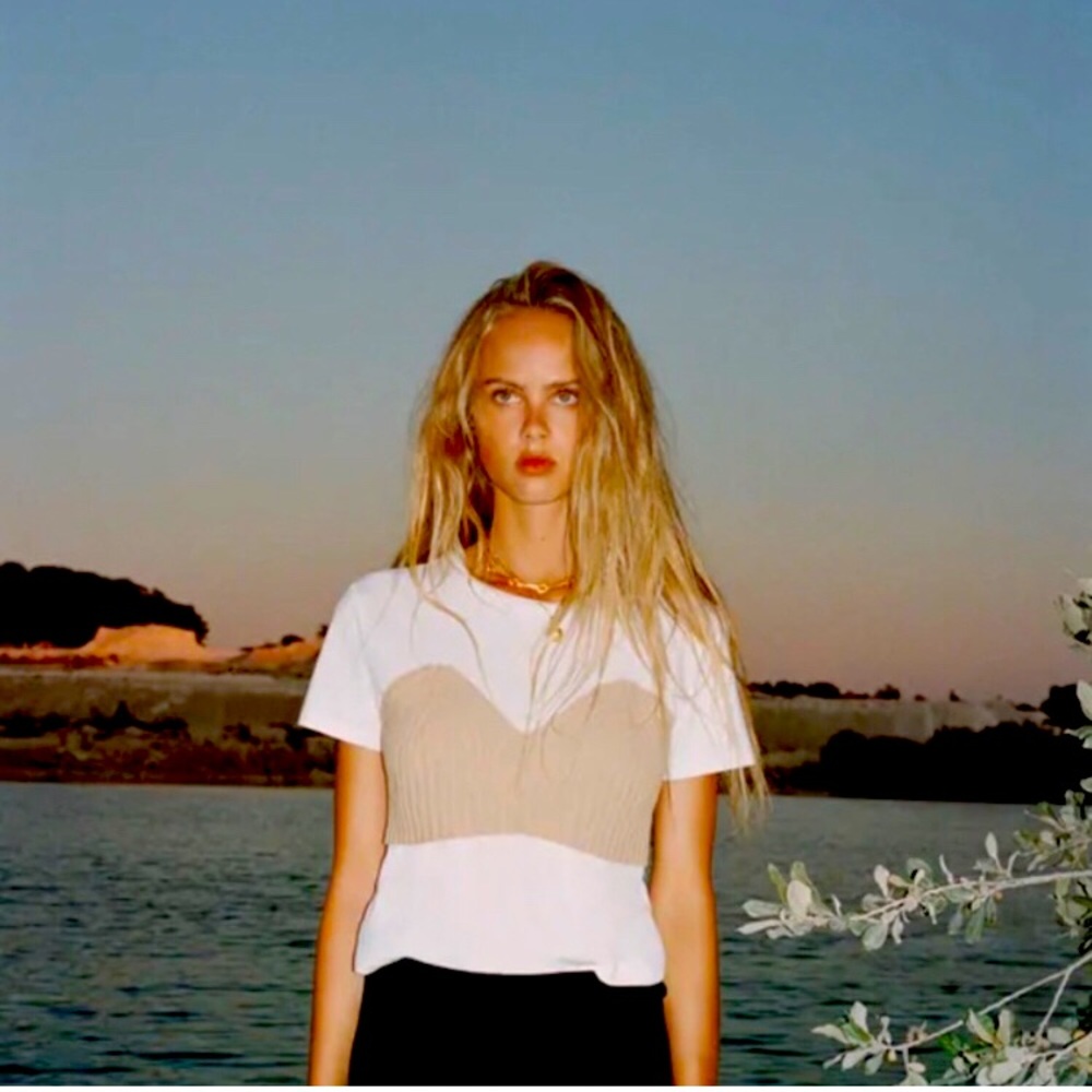 ZARA corset tee